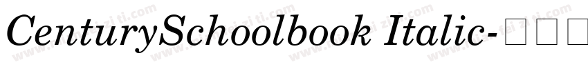 CenturySchoolbook Italic字体转换